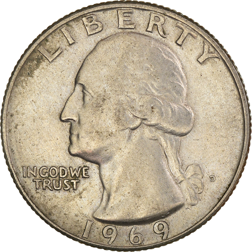 Moneda, Estados Unidos, Quarter, 1969