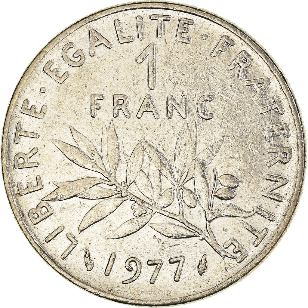 Moneda, Francia, Franc, 1977