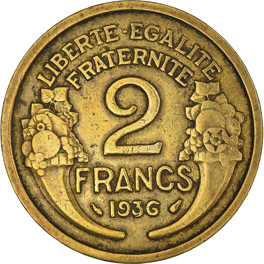 Moneda, Francia, 2 Francs, 1936
