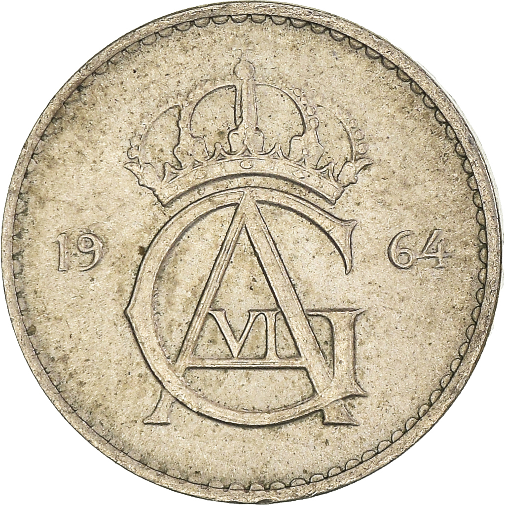 Moneda, Suecia, 10 Öre, 1964