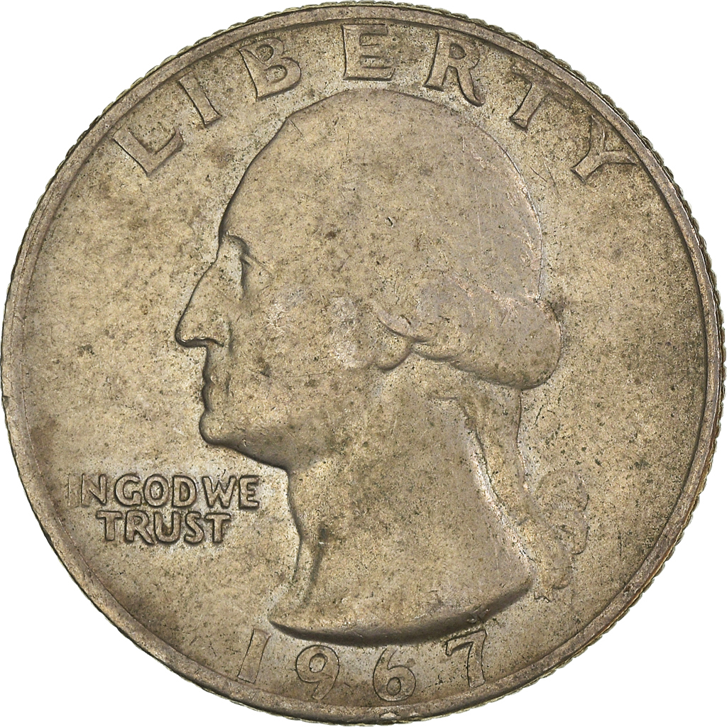 Moneda, Estados Unidos, Quarter, 1967