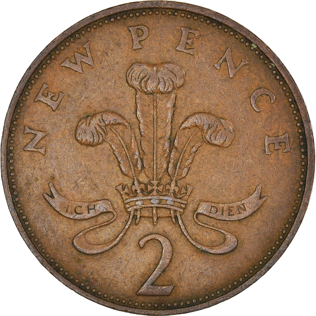 Moneda, Gran Bretaña, 2 New Pence, 1971
