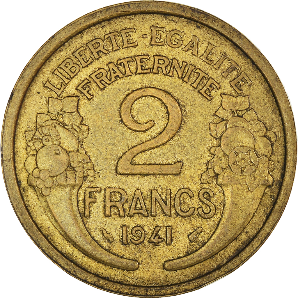 Moneda, Francia, 2 Francs, 1941
