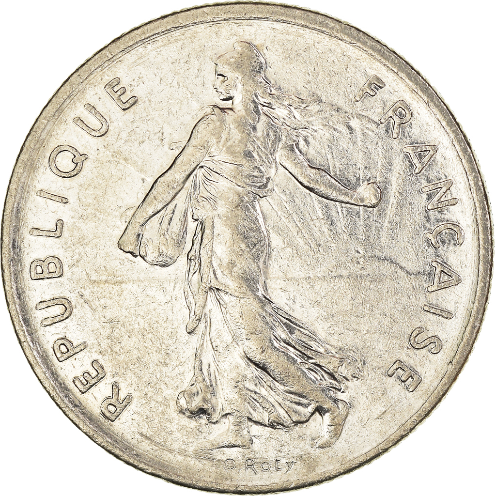 Moneda, Francia, 5 Francs, 1991