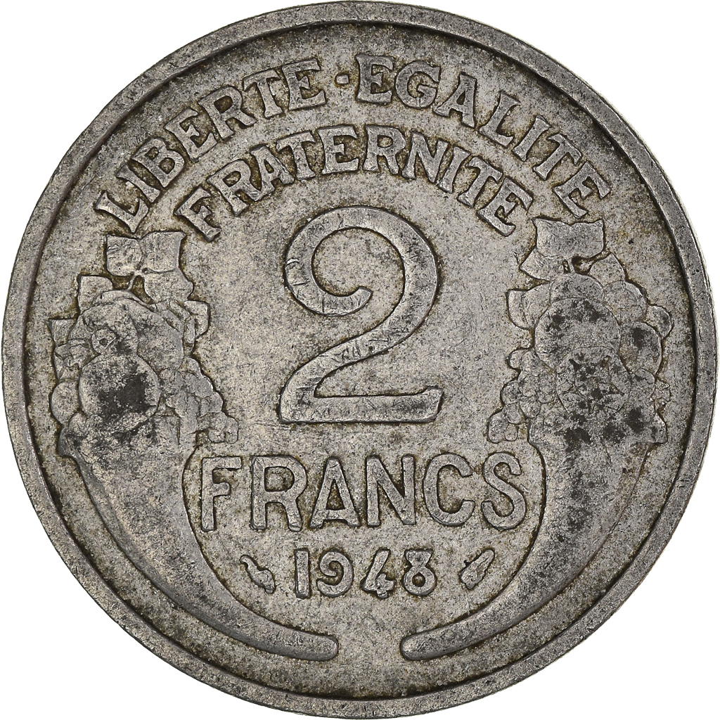 Moneda, Francia, 2 Francs, 1948