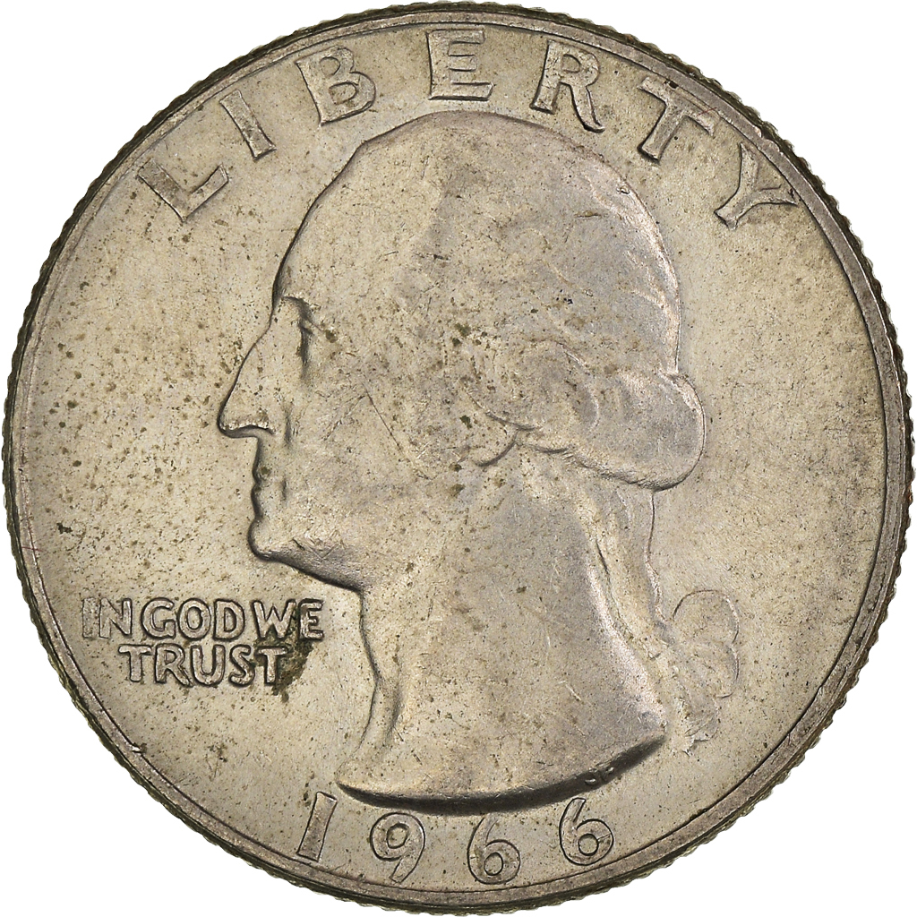 Moneda, Estados Unidos, Quarter, 1966