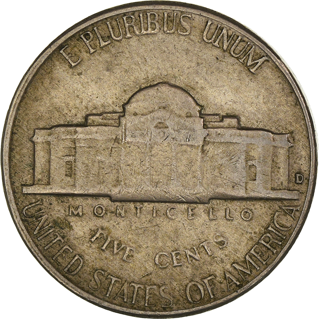 Moneda, Estados Unidos, 5 Cents, 1963