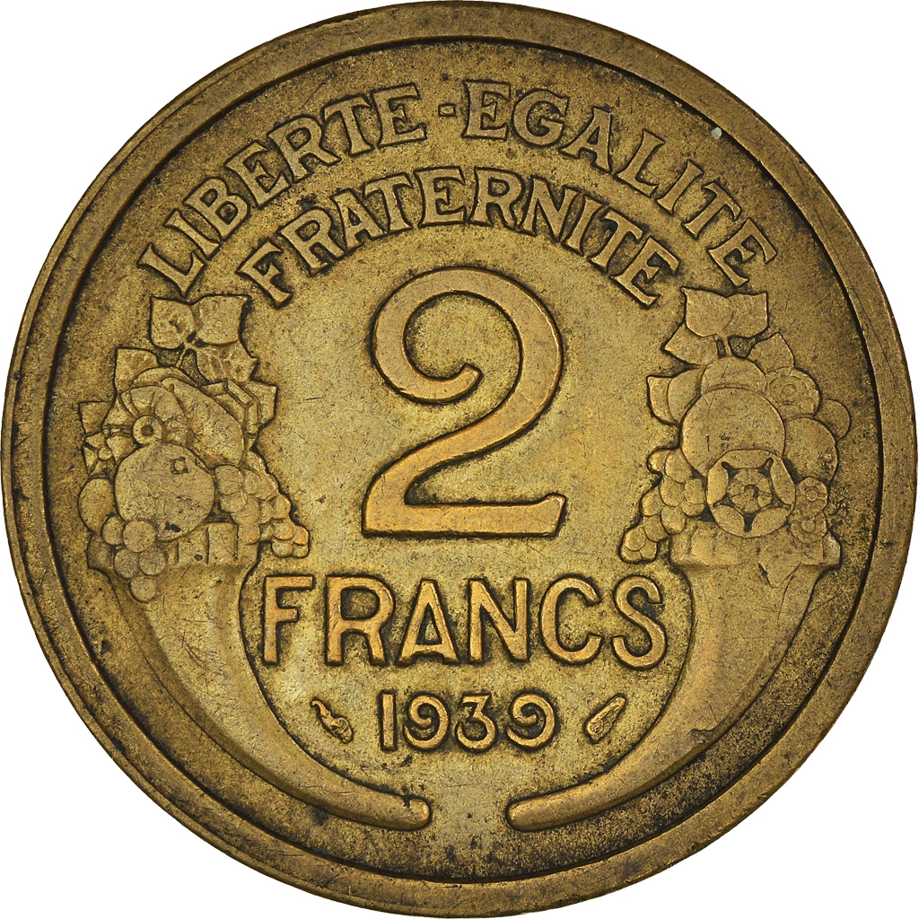 Moneda, Francia, 2 Francs, 1939