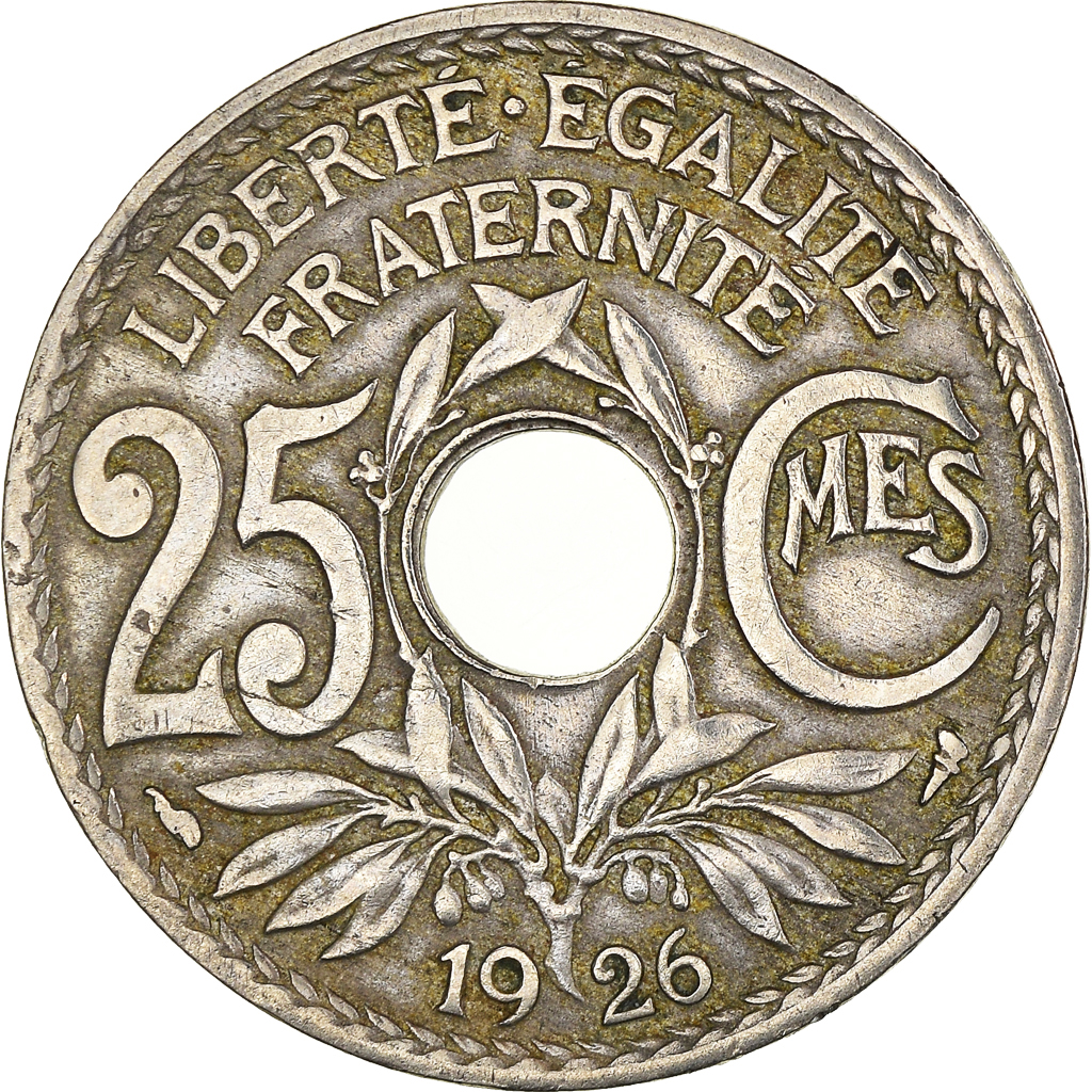 Moneda, Francia, 25 Centimes, 1926