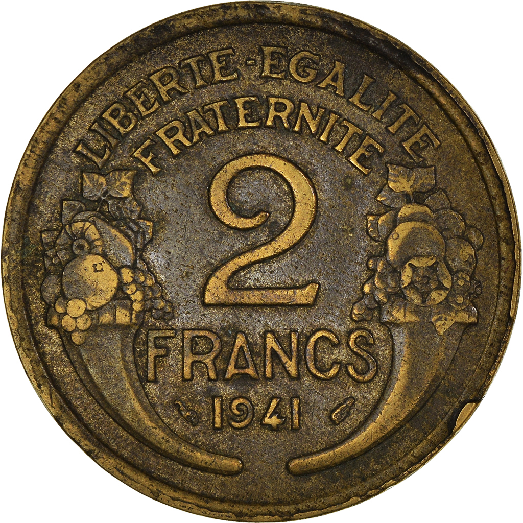 Moneda, Francia, 2 Francs, 1941
