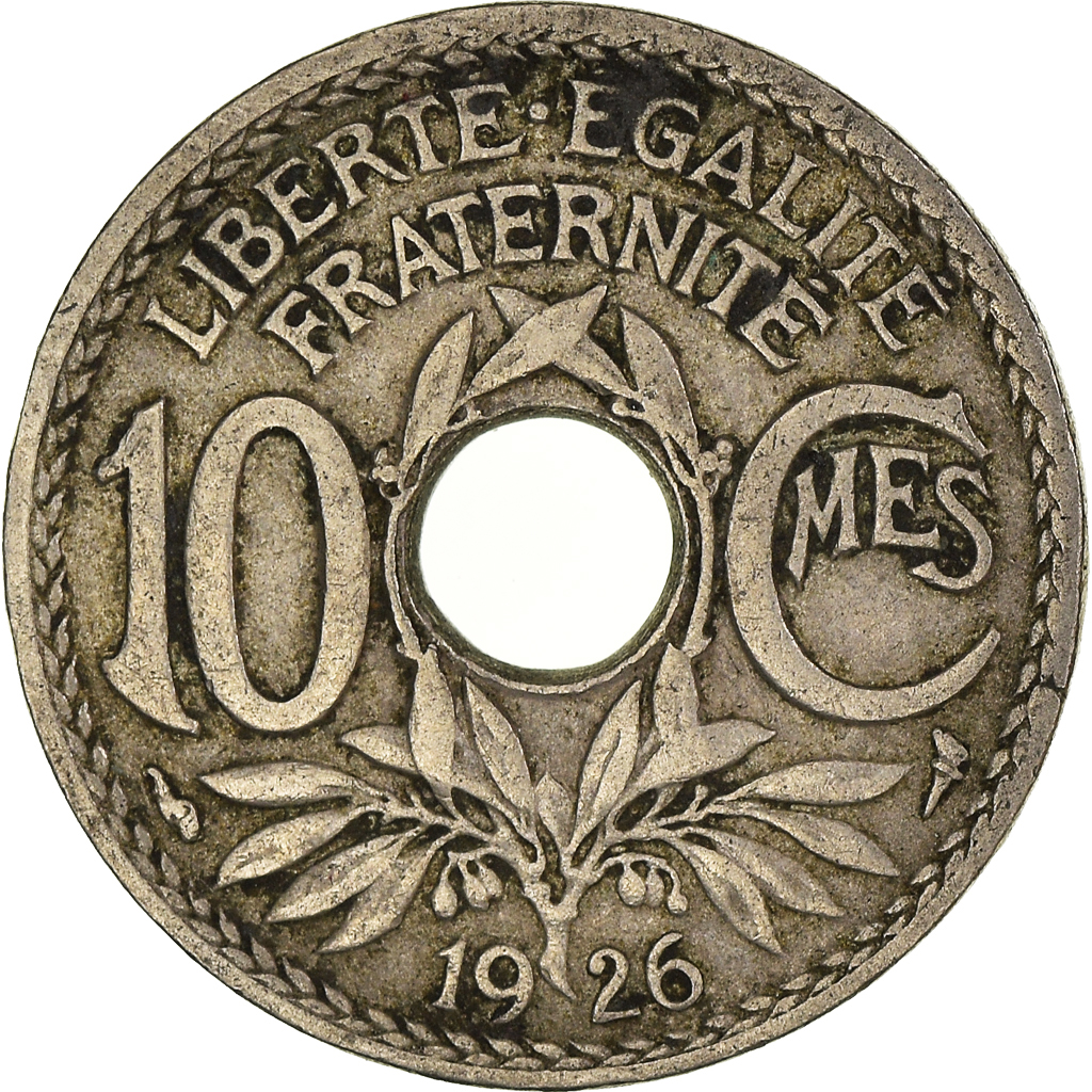 Moneda, Francia, 10 Centimes, 1926