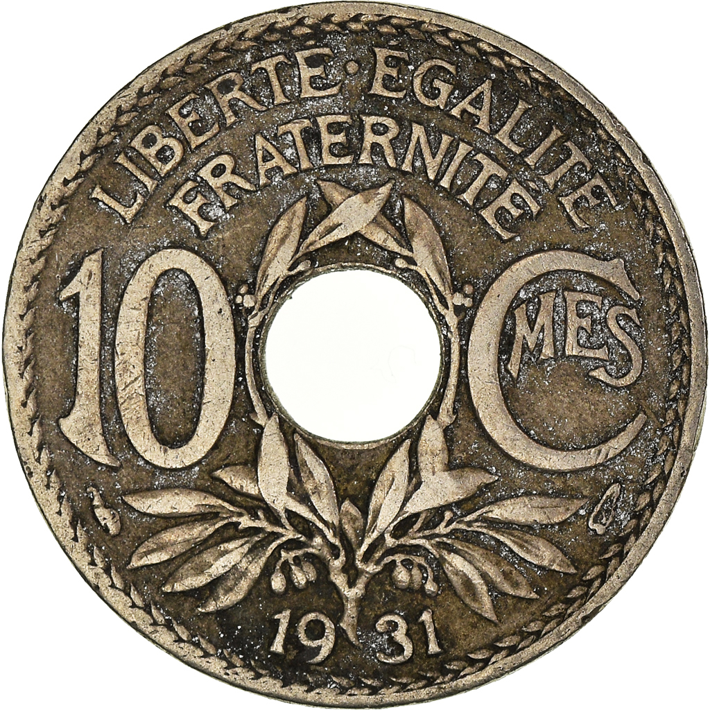 Moneda, Francia, 10 Centimes, 1931