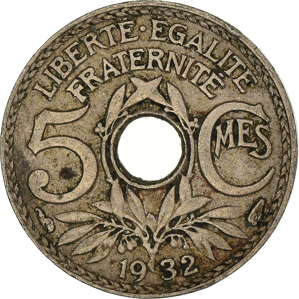 Moneda, Francia, 5 Centimes, 1932