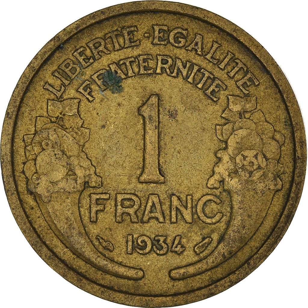 Moneda, Francia, Franc, 1934