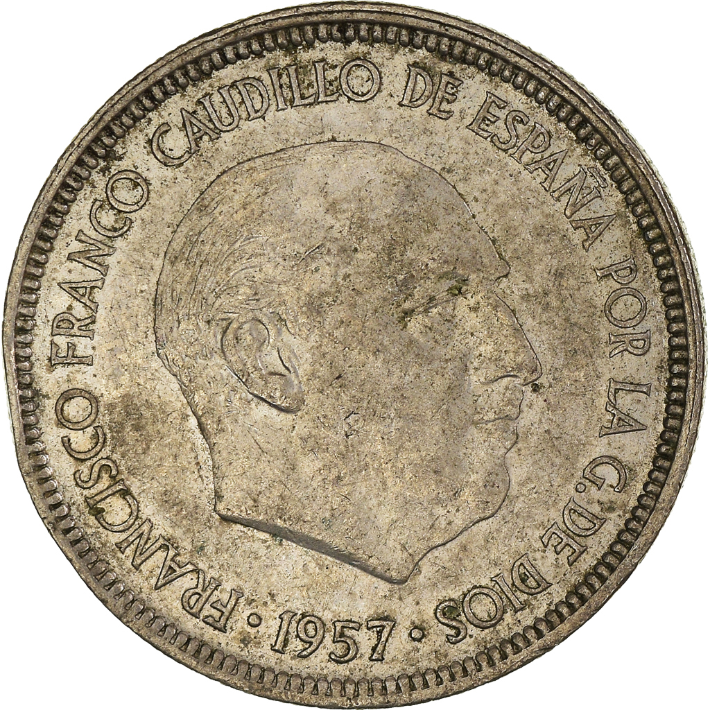 Moneda, España, 5 Pesetas, 1957 (74)