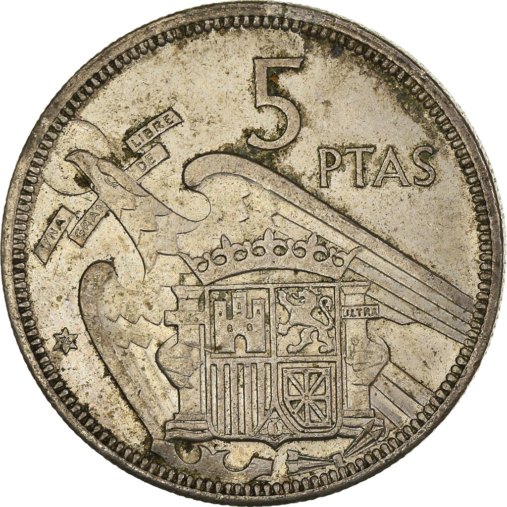 Moneda, España, 5 Pesetas, 1957 (74)