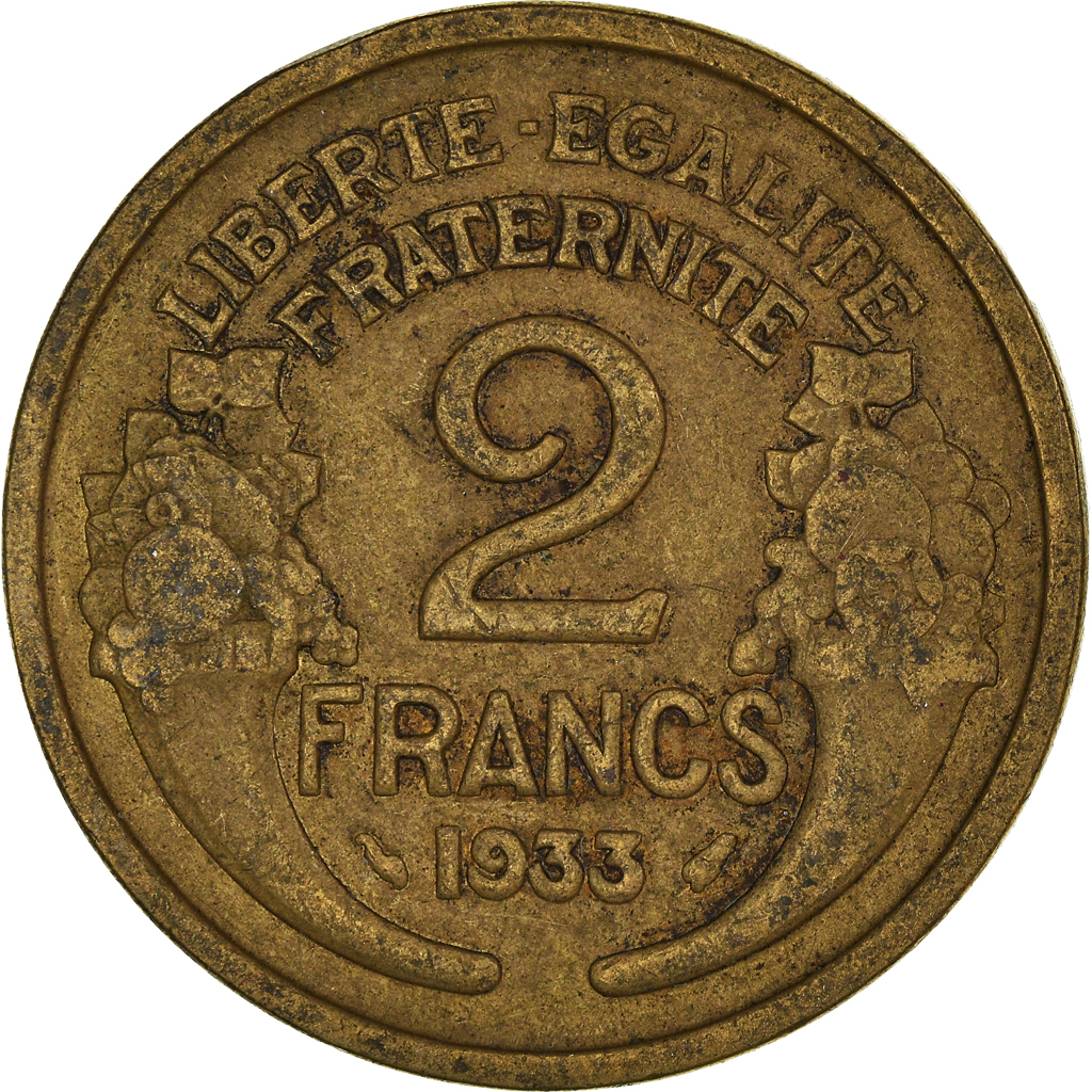 Moneda, Francia, 2 Francs, 1933