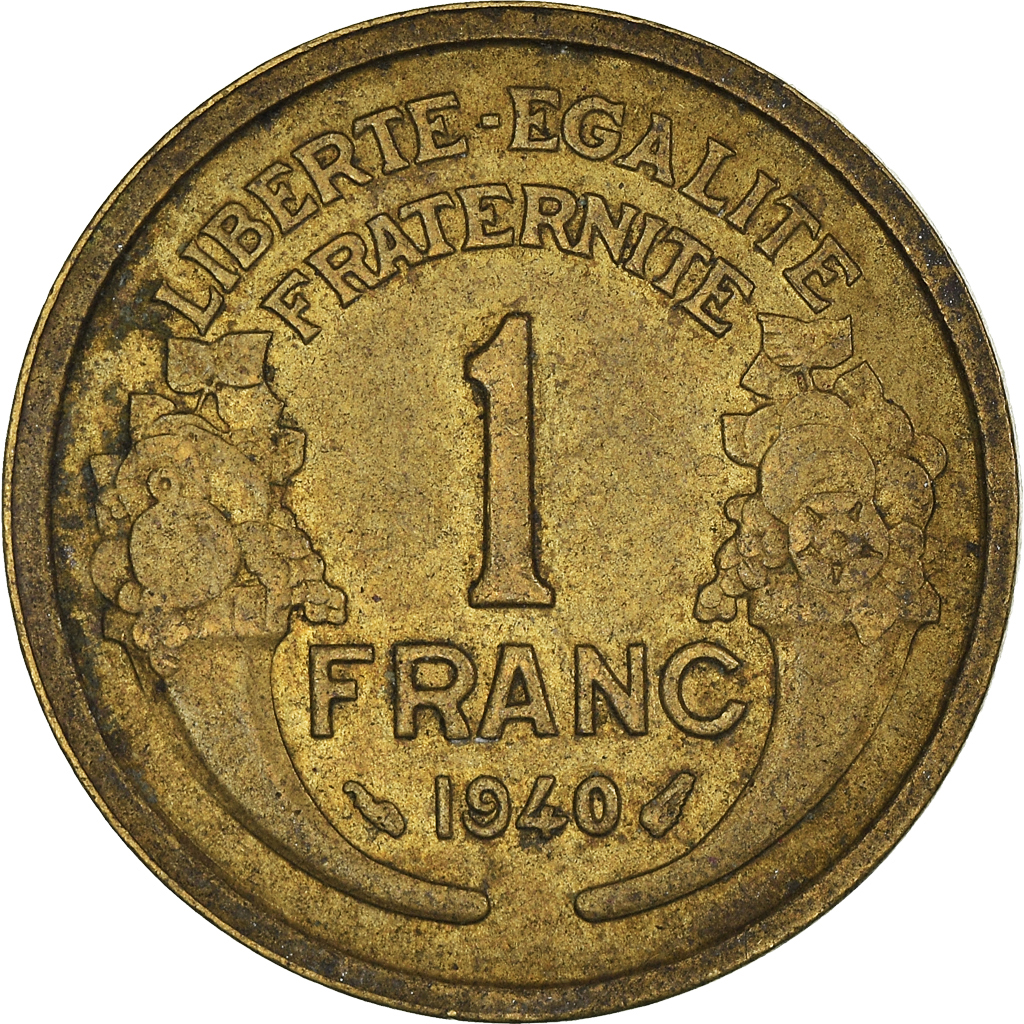 Moneda, Francia, Franc, 1940