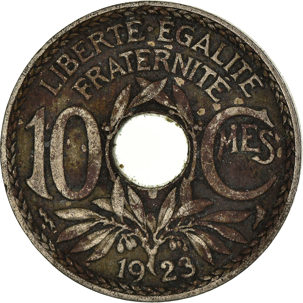 Moneda, Francia, 10 Centimes, 1923
