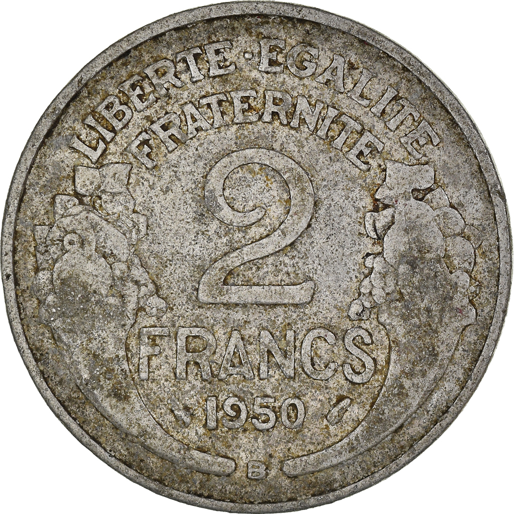 Moneda, Francia, 2 Francs, 1950