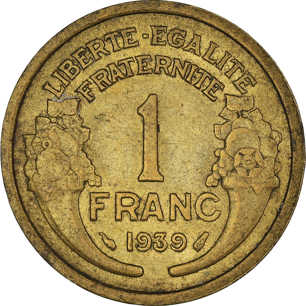 Moneda, Francia, Franc, 1939