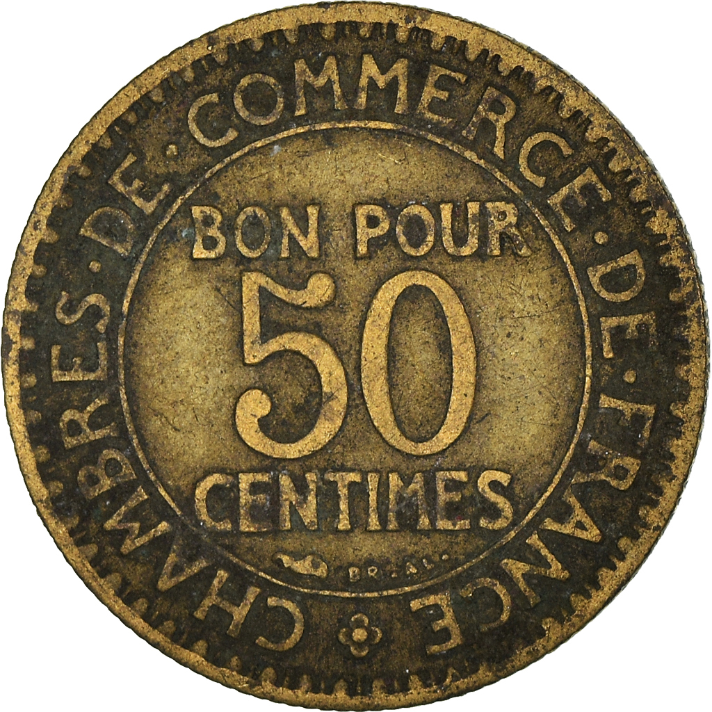 Moneda, Francia, 50 Centimes, 1922