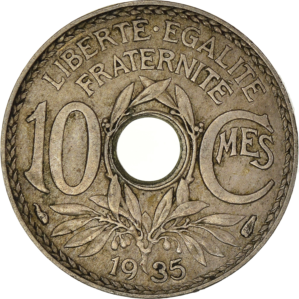 Moneda, Francia, 10 Centimes, 1935