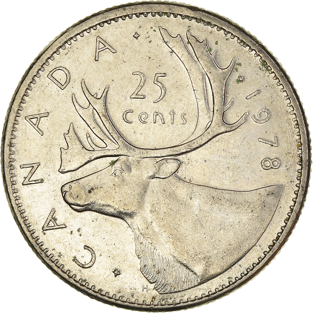 Moneda, Canadá, 25 Cents, 1978