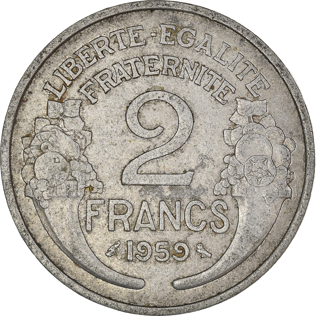 Moneda, Francia, 2 Francs, 1959