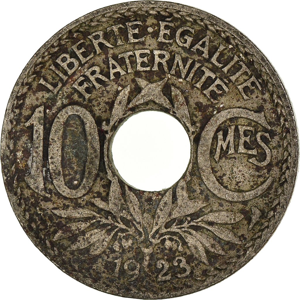 Moneda, Francia, 10 Centimes, 1923