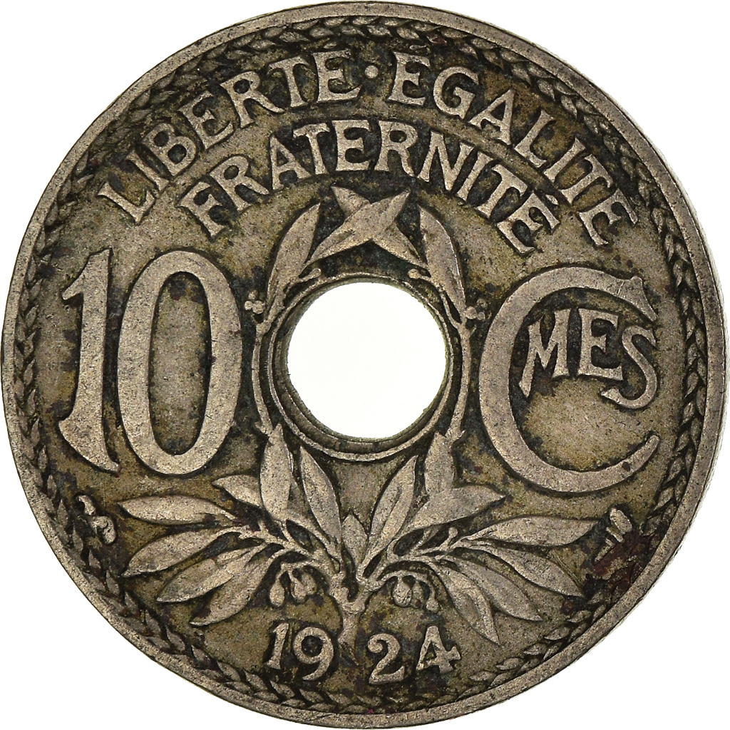 Moneda, Francia, 10 Centimes, 1924