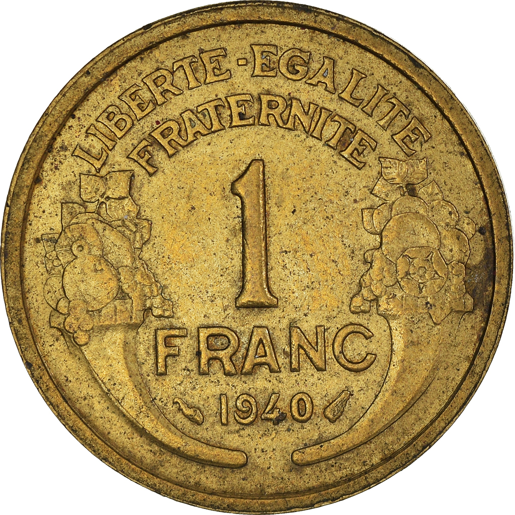 Moneda, Francia, Franc, 1940