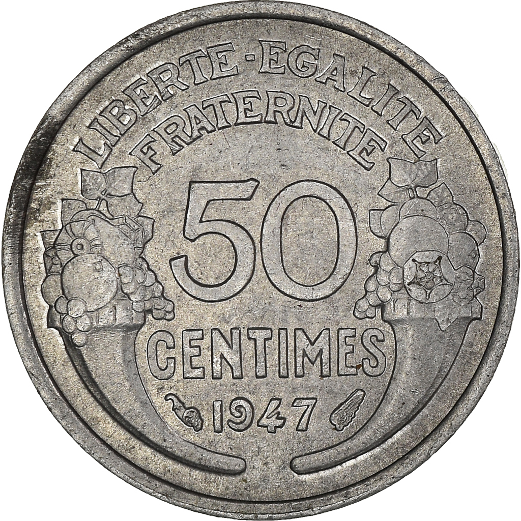 Moneda, Francia, 50 Centimes, 1947