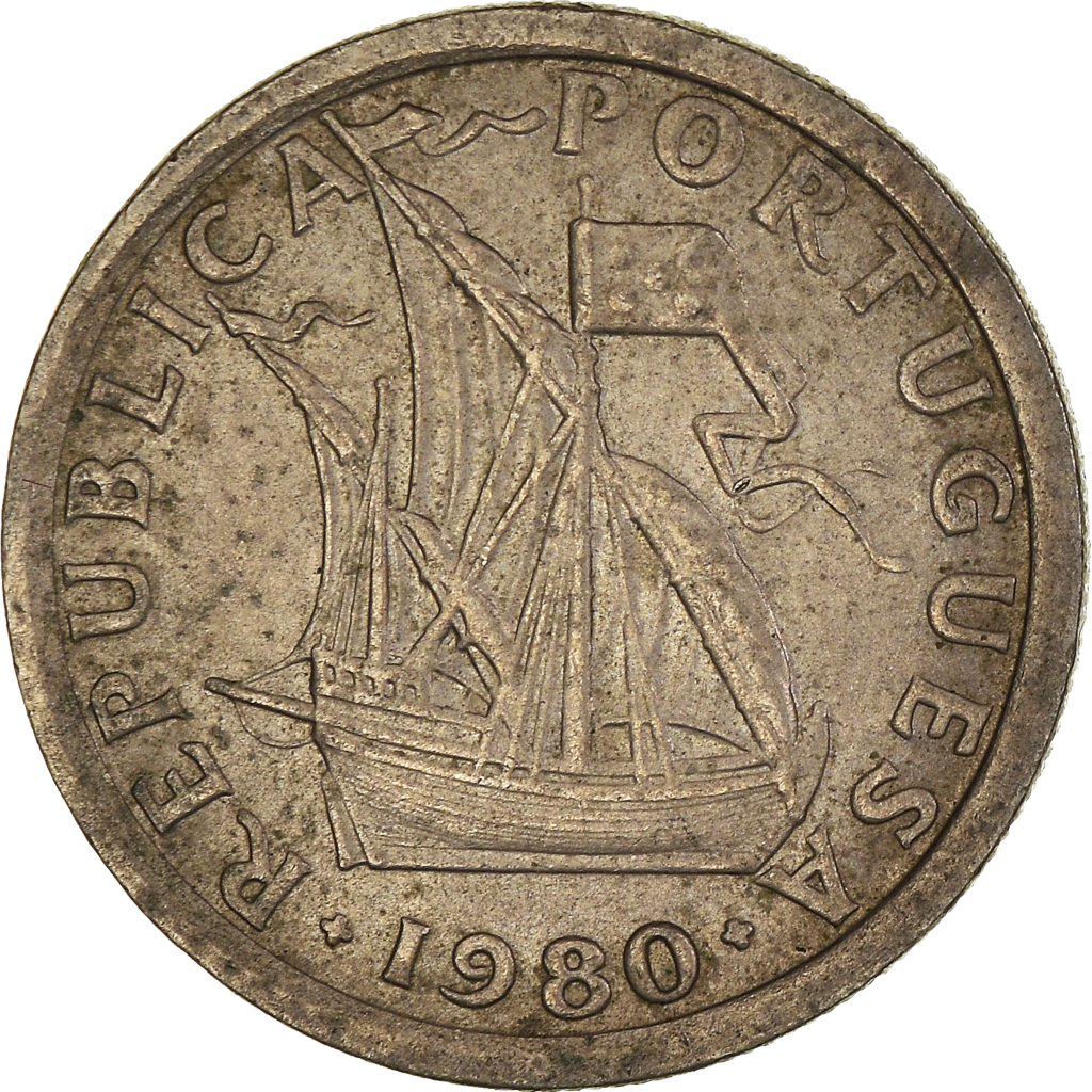 Moneda, Portugal, 2-1/2 Escudos, 1980