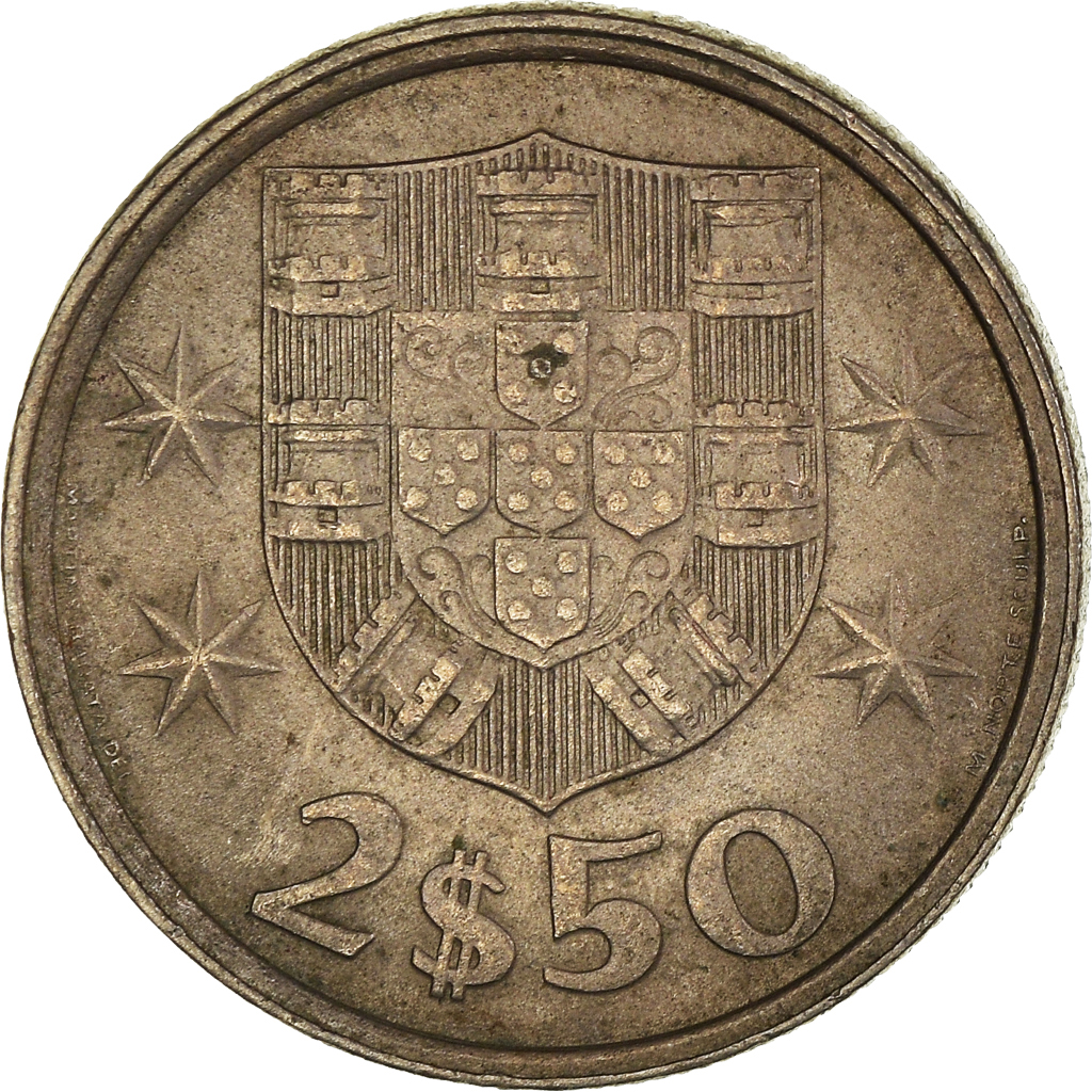Moneda, Portugal, 2-1/2 Escudos, 1980
