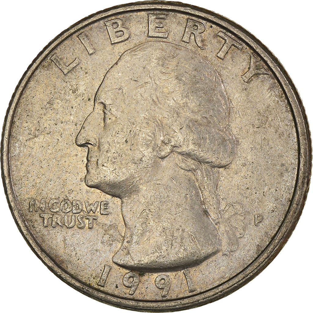 Moneda, Estados Unidos, Quarter, 1991