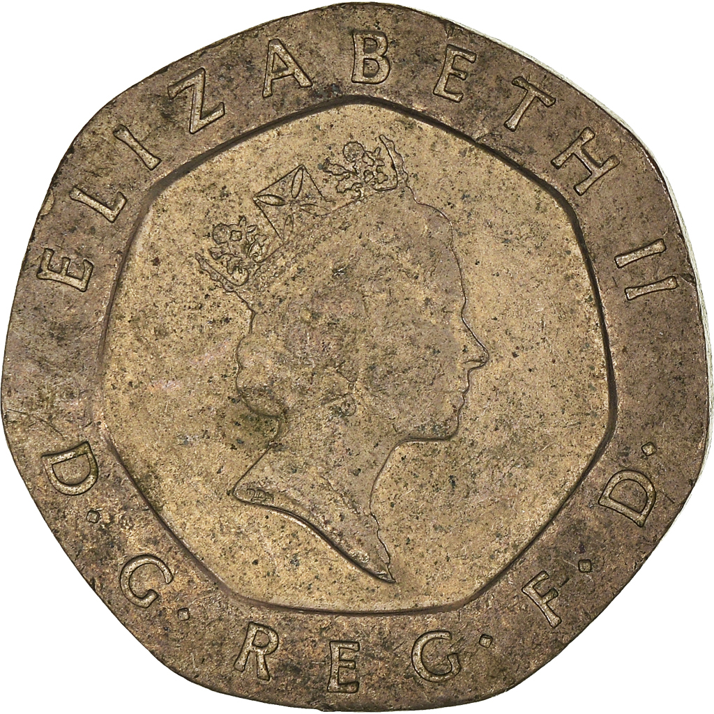 Moneda, Gran Bretaña, 20 Pence, 1987