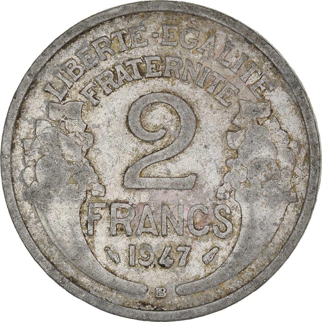 Moneda, Francia, 2 Francs, 1947