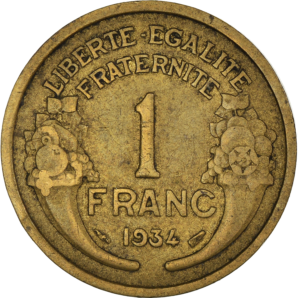 Moneda, Francia, Franc, 1934