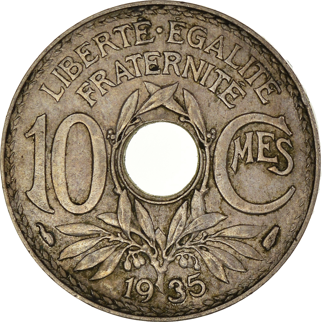 Moneda, Francia, 10 Centimes, 1935