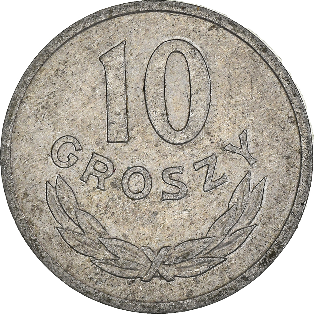 Moneda, Polonia, 10 Groszy, 1972