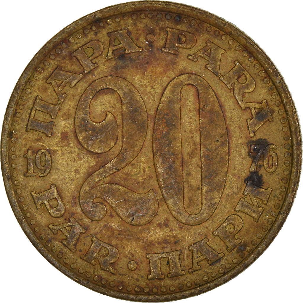 Moneda, Yugoslavia, 20 Para, 1976