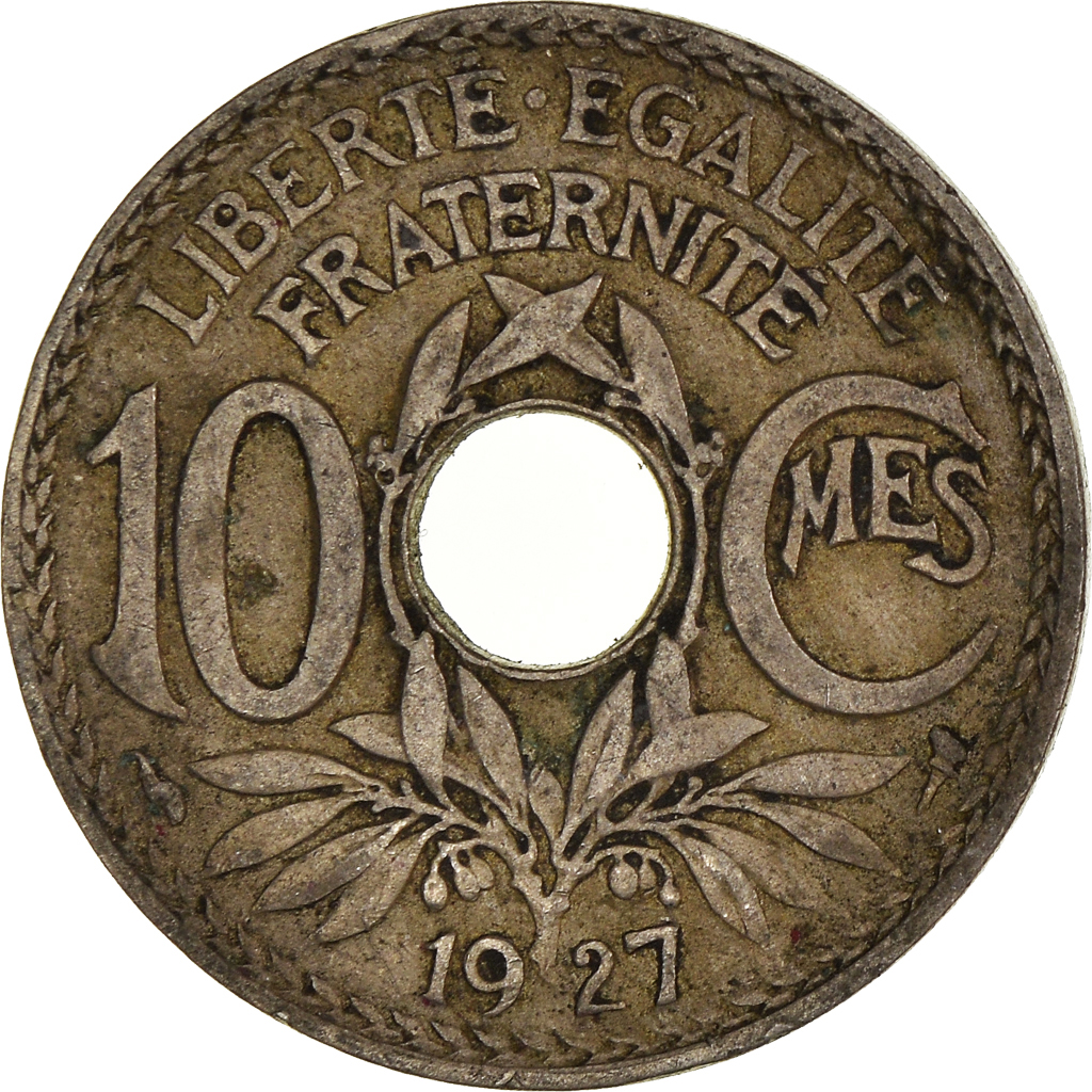 Moneda, Francia, 10 Centimes, 1927