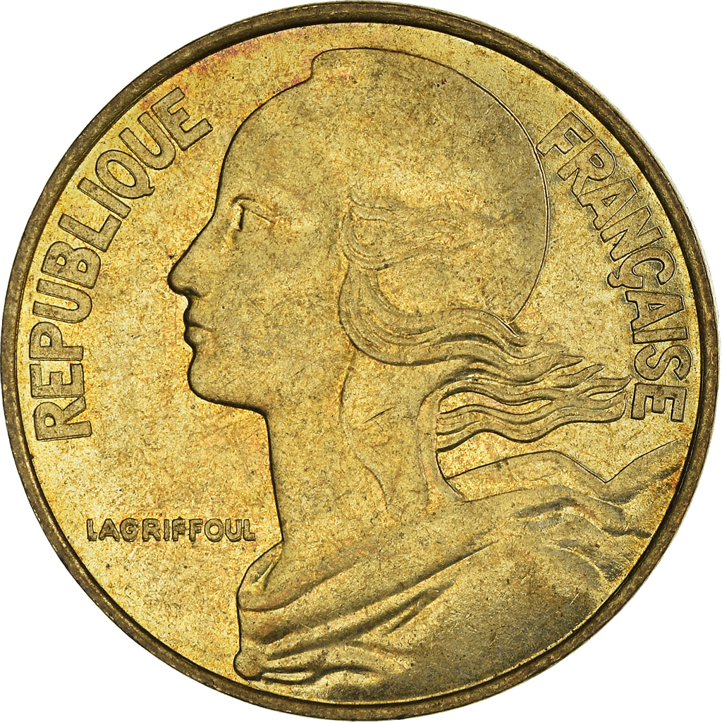Moneda, Francia, 20 Centimes, 1988