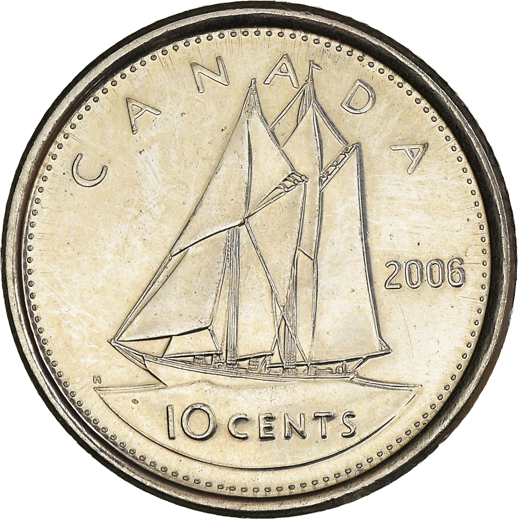 Moneda, Canadá, 10 Cents, 2006
