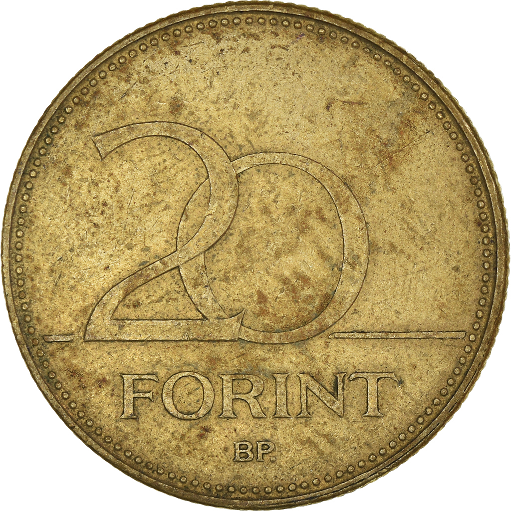 Moneda, Hungría, 20 Forint, 1993