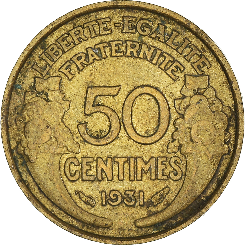 Moneda, Francia, 50 Centimes, 1931