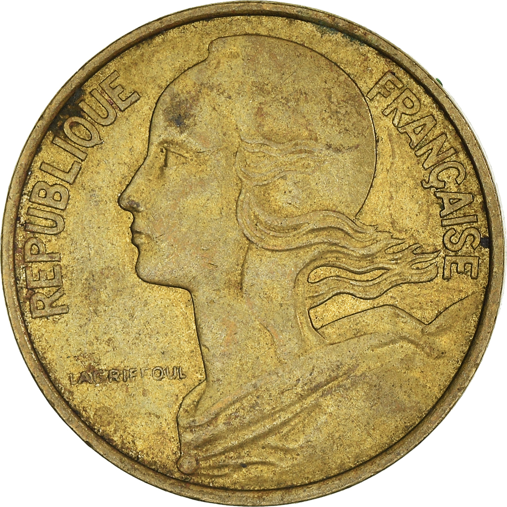 Moneda, Francia, 10 Centimes, 1976