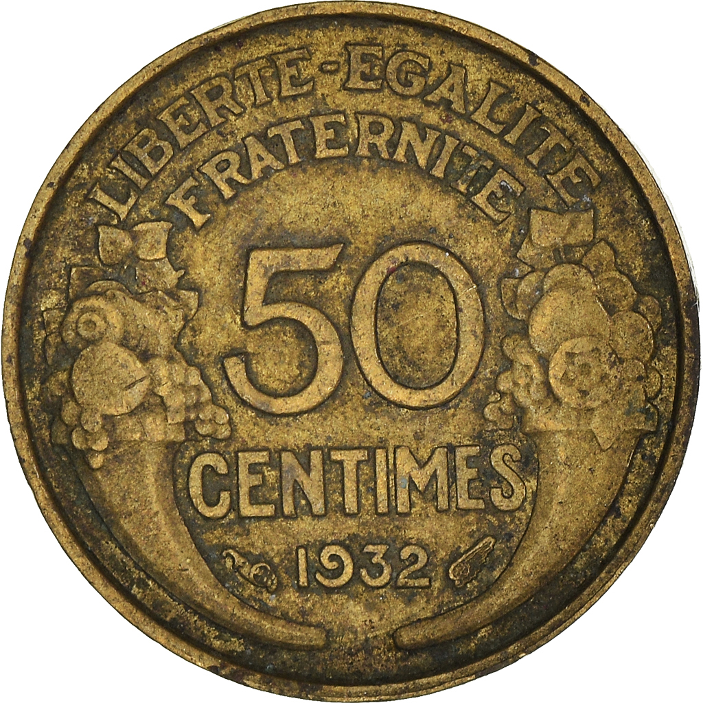 Moneda, Francia, 50 Centimes, 1932