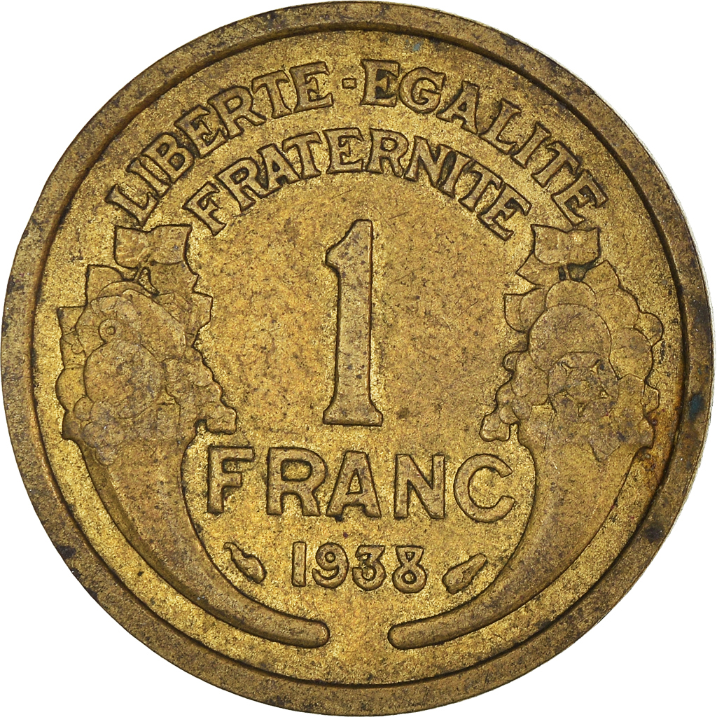 Moneda, Francia, Franc, 1938